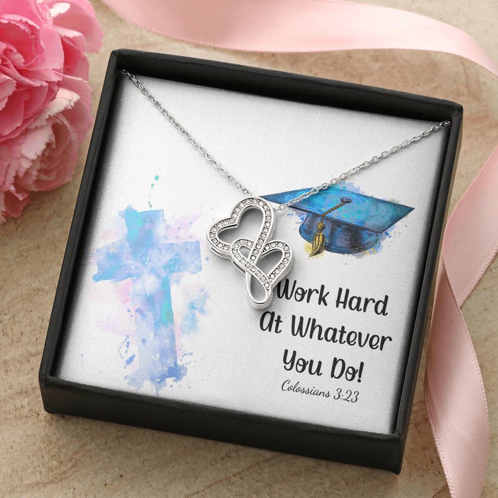Double Heart Necklace - Graduation Day 1 Double Hearts Necklace