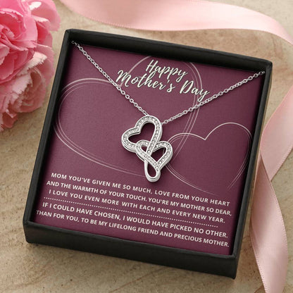 -The Best Gift For Mom This Mother's Day! Double Hearts Necklace