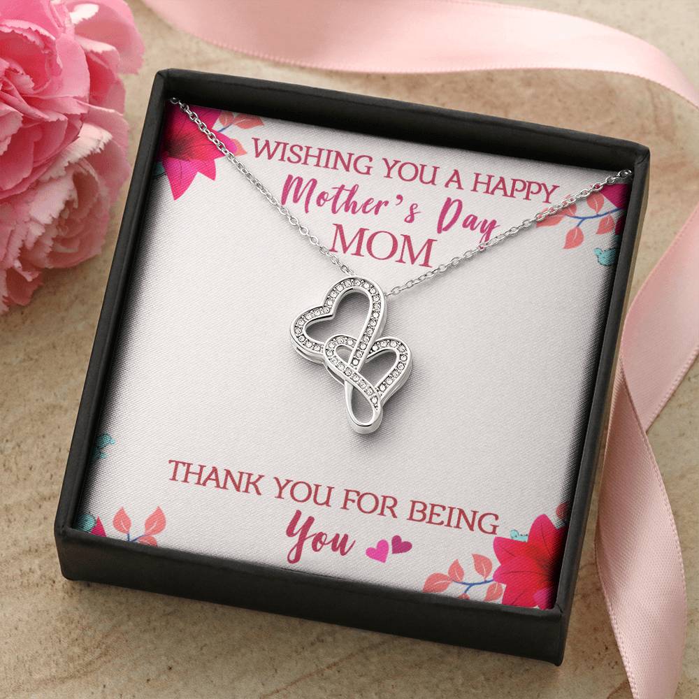 Birthday Gift For Mother Mother Gift Necklace Christmas Gift Meaningful Mother Gift 6 Double Hearts Necklace