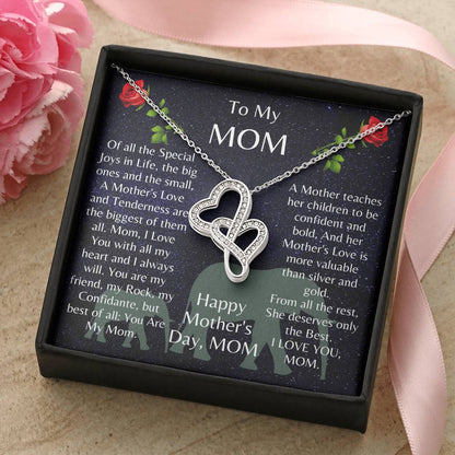 Exquisitely Beautiful The  For Mom ???? Double Hearts Necklace