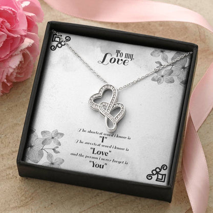 For My Love Double Hearts Necklace