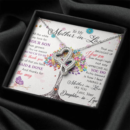 Birthday Gift For Mother Mother Gift Necklace Christmas Gift Meaningful Mother Gift 1 Double Hearts Necklace