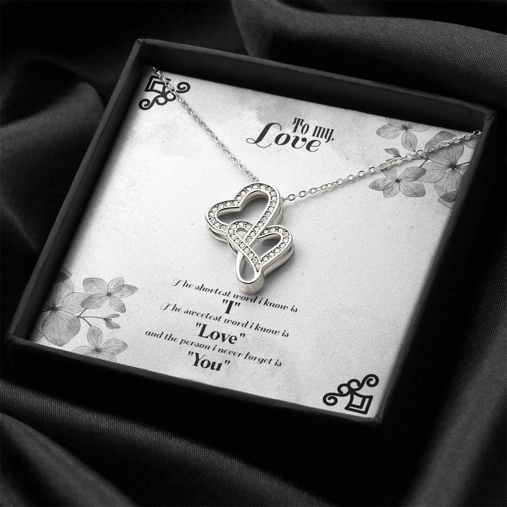 For My Love Double Hearts Necklace