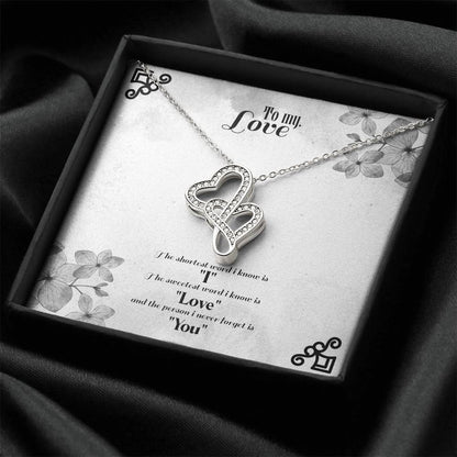 For My Love Double Hearts Necklace