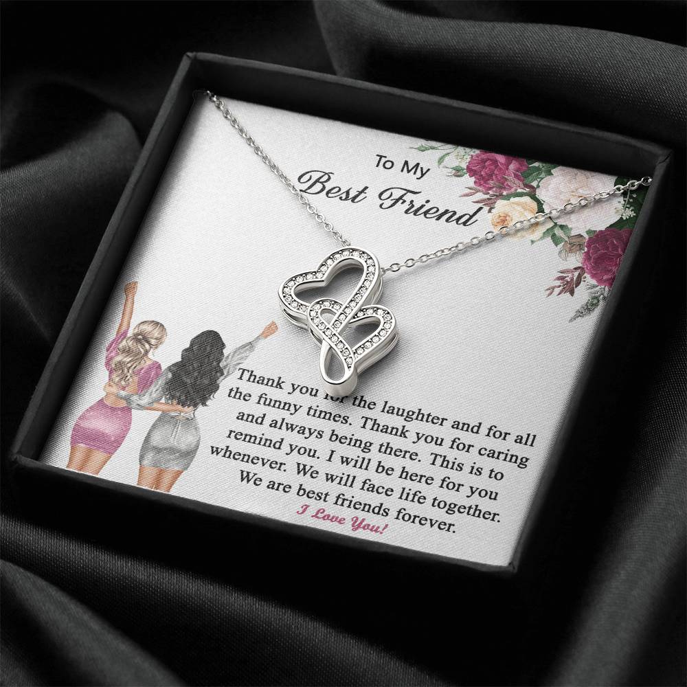 Gift For Best Friend Friend - Necklace Double Hearts Necklace