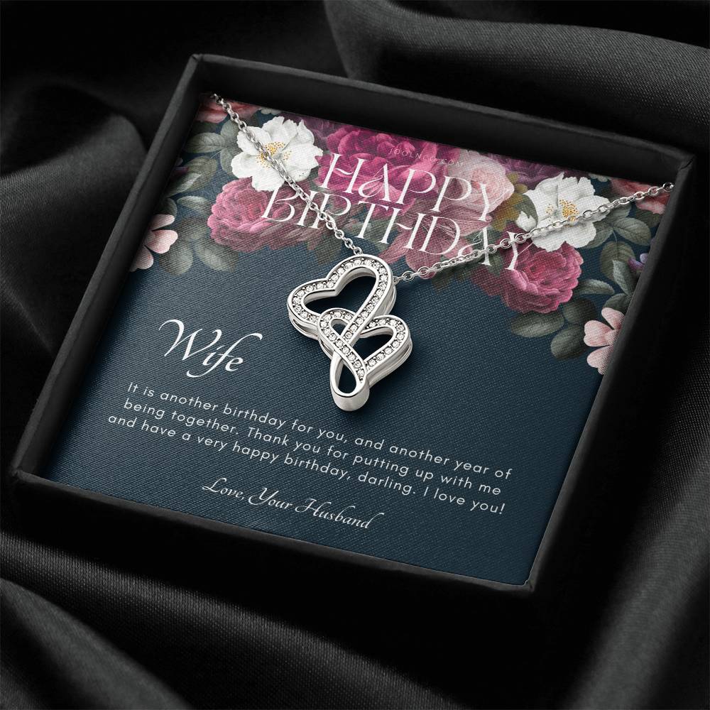 Birthday Gift For Wife From Husband Wife Necklace Meaningful Gift For Wife 1 Double Hearts Necklace