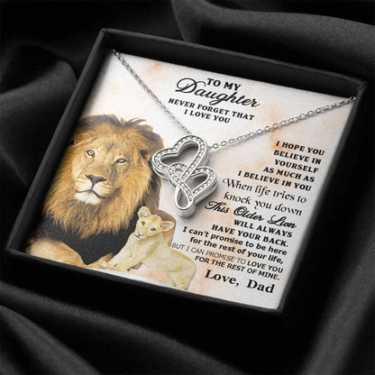 Gift For Daughter From Mom Daughter Mother Necklace Daughter Gift From Mom To My Daughter  Double Hearts Necklace