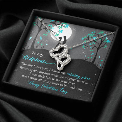 You Complete Me -  Double Hearts Necklace