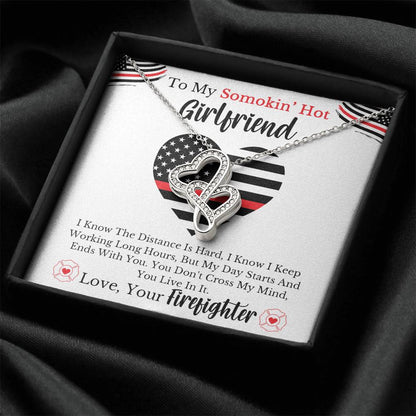 Firefighter's Girlfriend - ! Double Hearts Necklace