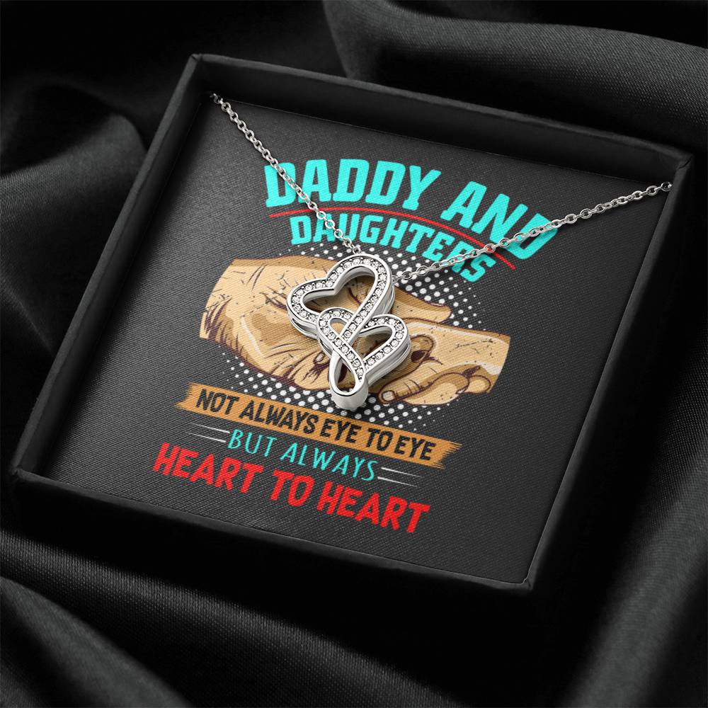 Daddy And Daughters Double Hearts Necklace