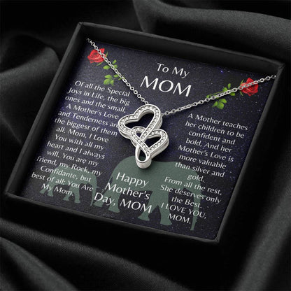 Exquisitely Beautiful The  For Mom ???? Double Hearts Necklace