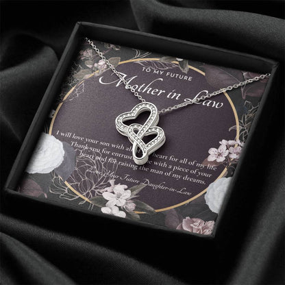Future Mother In Law Gift  Mom In Law Jewelry  Mother's Day Gift For Mother-In-Law  Gift For Mother In Law  Mother-In- 2 Double Hearts Necklace