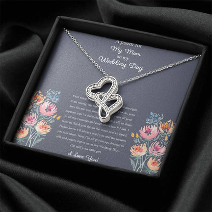 A Poem For My Mom Double Hearts Necklace