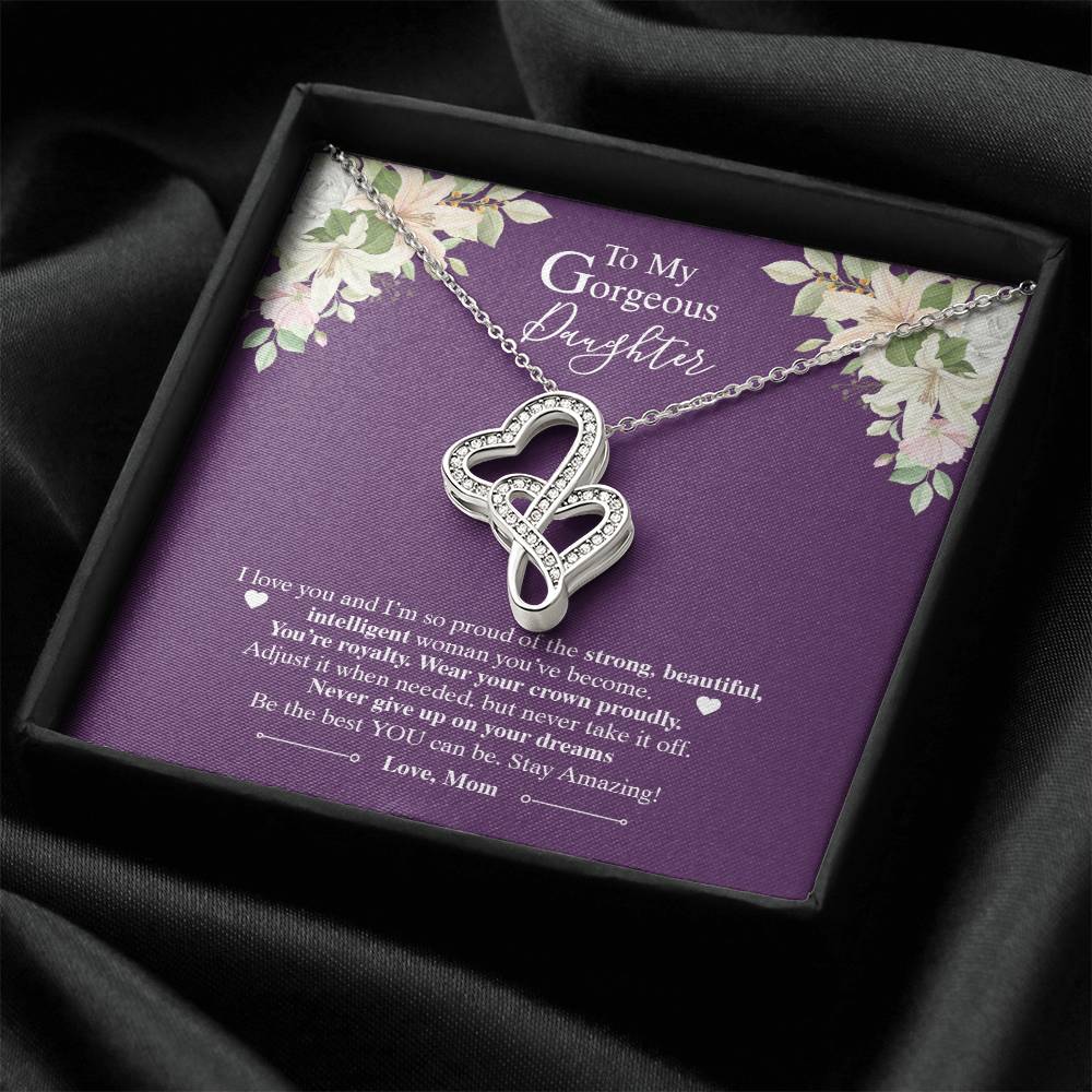 Collection Daughter - So Proud - Double Heart- Necklace Double Hearts Necklace