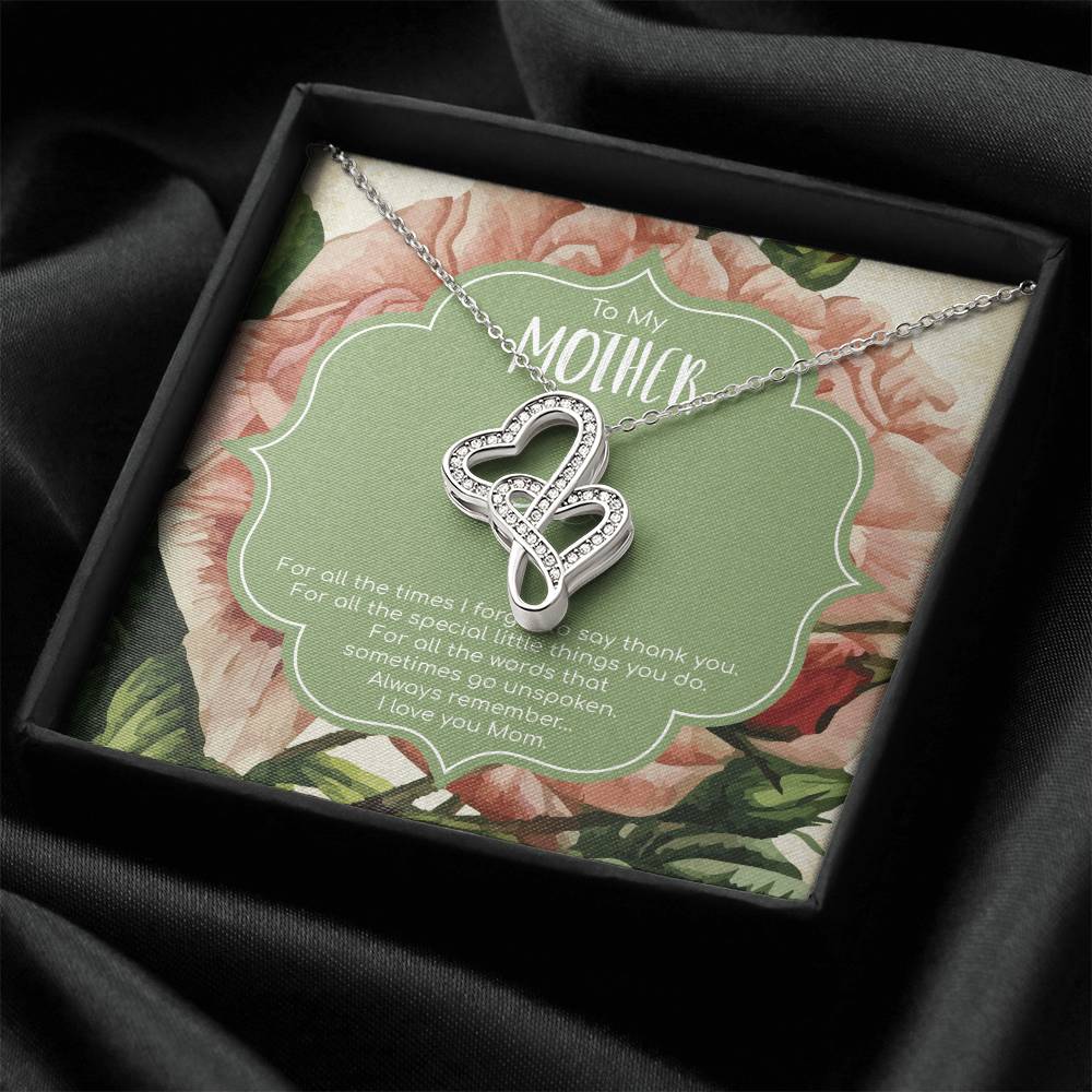 For Mother 2 Double Hearts Necklace