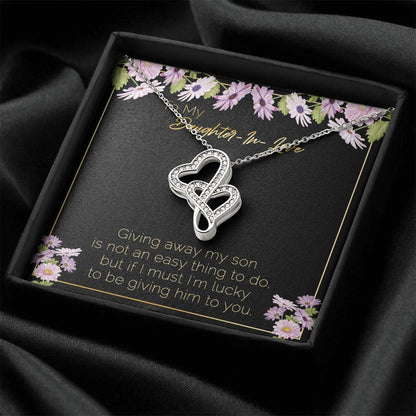 Gift For Daughter-In-Law Double Hearts Necklace