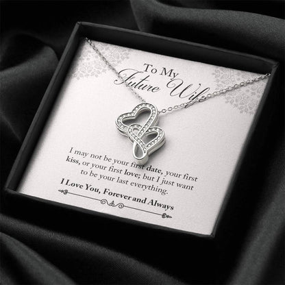 Gift For Fiance - Necklace For Future Wife - Gift For Her - Necklace For Fiance - Engagement Gift - Future Wife Gift - Double Hearts Necklace