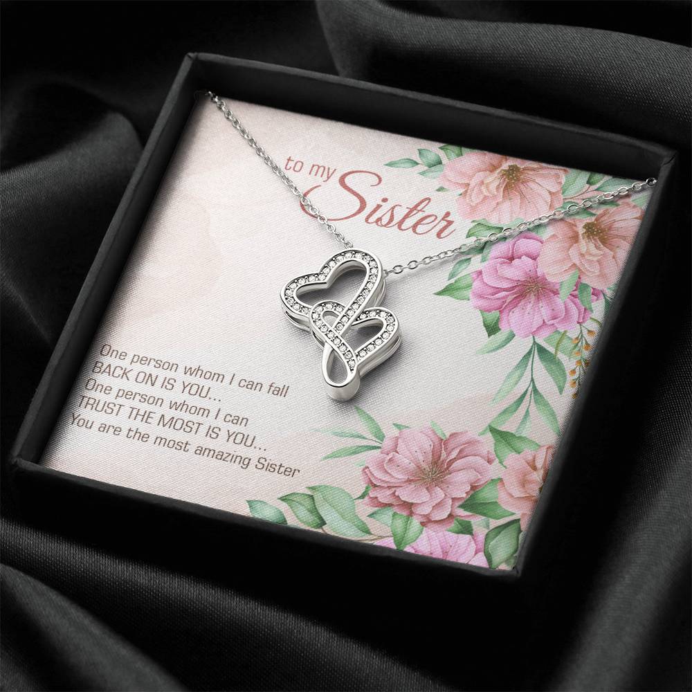 Collection Sister - Most Amazing Sister -  Double Hearts Necklace