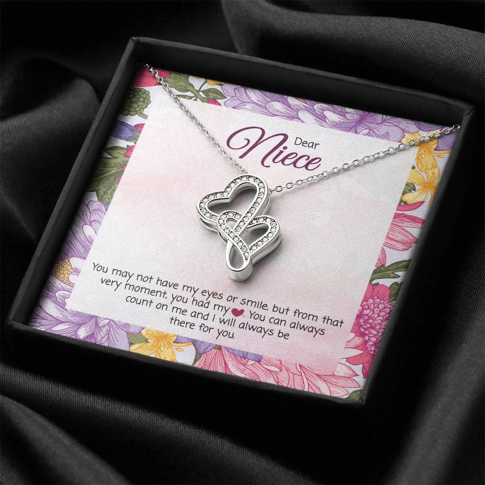 For Niece 1 Double Hearts Necklace