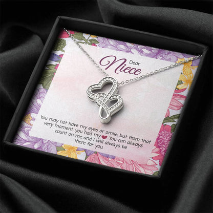 For Niece 1 Double Hearts Necklace