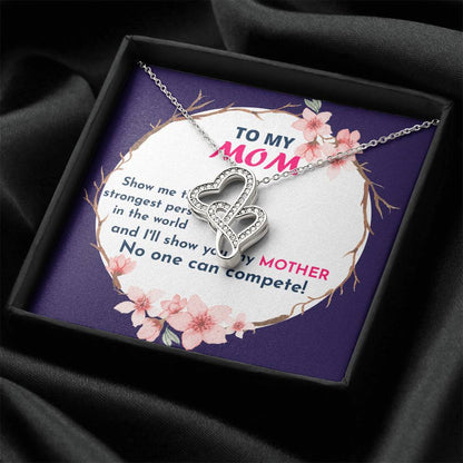Birthday Gift For Mother Mother Gift Necklace Christmas Gift Meaningful Mother Gift 7 Double Hearts Necklace