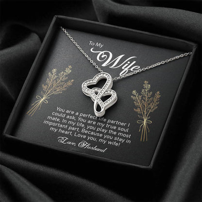 Wife Double Hearts Necklace