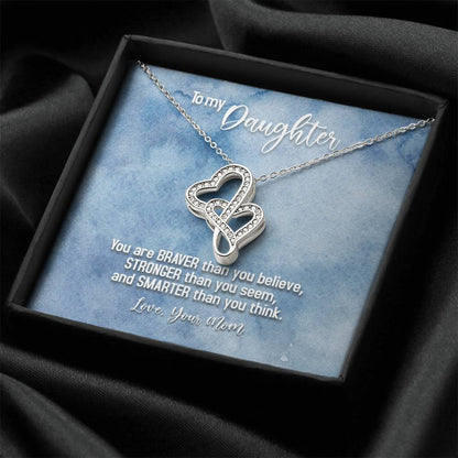 Daughter Gift Necklace Daughter Birthday Gift Gift For Daughter Daughter Jewelry 1 Double Hearts Necklace