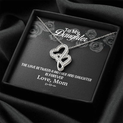 Daughter Gift Necklace Daughter Birthday Gift Gift For Daughter Daughter Jewelry Double Hearts Necklace