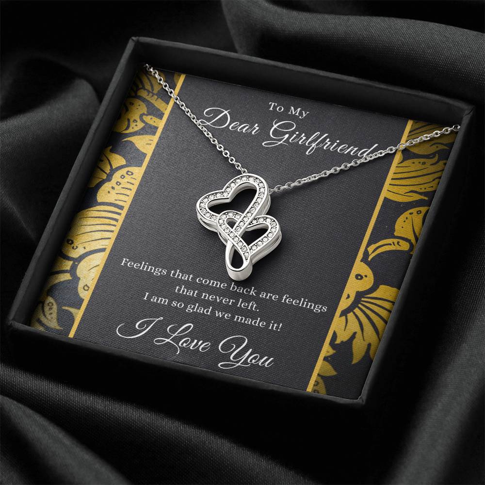 Gift For Girlfriend - Exquisite Pendant Double Hearts Necklace