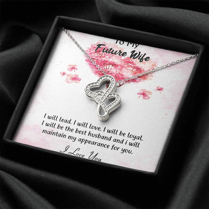 For Future Wife Double Hearts Necklace