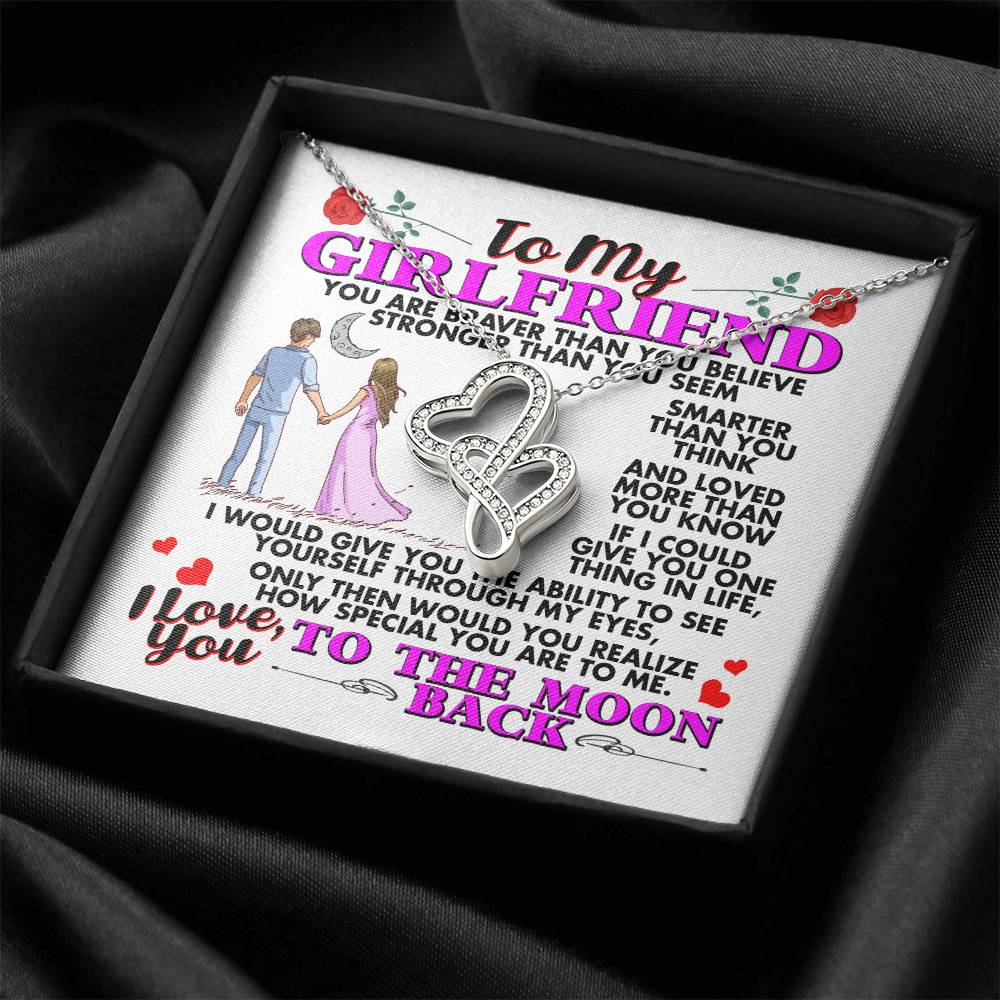 Double Heart Necklace For Girlfriend Double Hearts Necklace