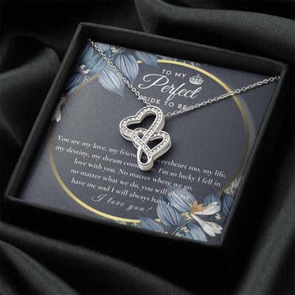 Engagement Gift For Bride To Be Future Wife Necklace Bride To Be Necklace Gift For Bride Sentimental Gift For Future B 1 Double Hearts Necklace