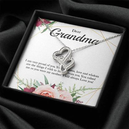For Grandma 1 Double Hearts Necklace
