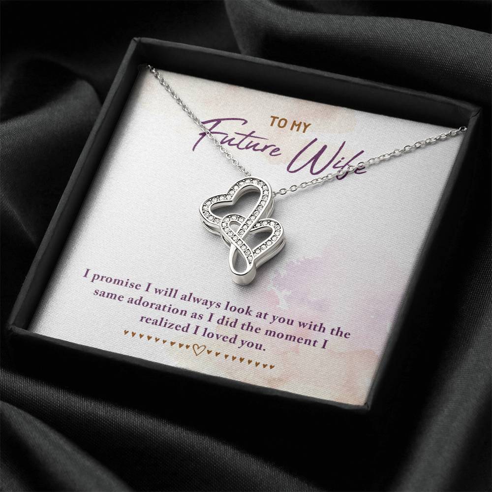Double Heart Necklace - For Future Wife Double Hearts Necklace