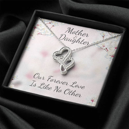 Cute Gift For Mother And Daughter -  Double Hearts Necklace