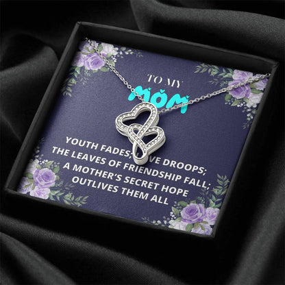 Birthday Gift For Mother Mother Gift Necklace Christmas Gift Meaningful Mother Gift 8 Double Hearts Necklace