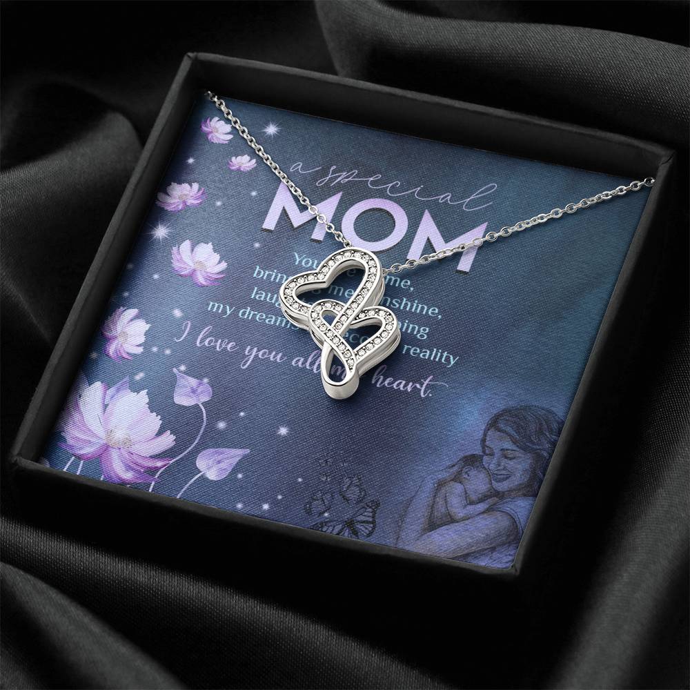 Birthday Gift For Mother Mother Gift Necklace Christmas Gift Meaningful Mother Gift 5 Double Hearts Necklace