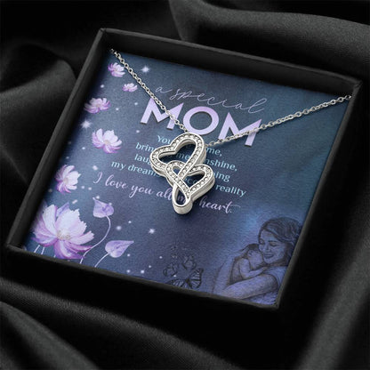 Birthday Gift For Mother Mother Gift Necklace Christmas Gift Meaningful Mother Gift 5 Double Hearts Necklace