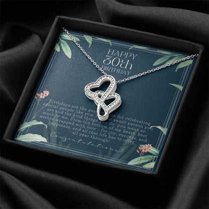 30Th Birthday Gifts For Women  Necklace For Her  3 Decade Jewelry  30 Years Old  30Th Birthday Gift Necklace  Jewelry  1 Double Hearts Necklace