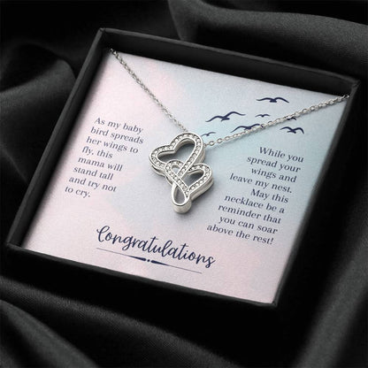 Double Heart Necklace - Graduation Day Double Hearts Necklace