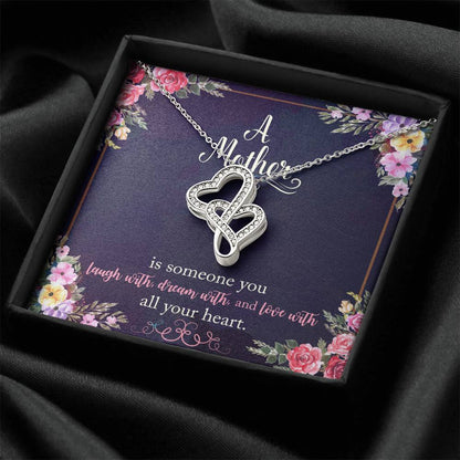 Birthday Gift For Mother Mother Gift Necklace Christmas Gift Meaningful Mother Gift 2 Double Hearts Necklace
