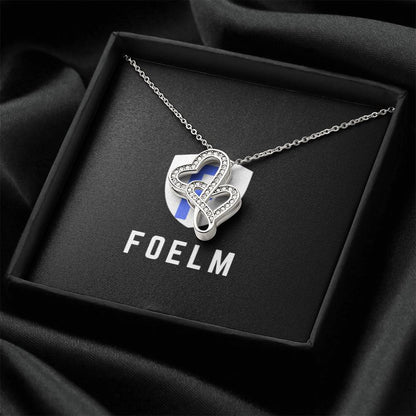 Double Heart Chain Double Hearts Necklace