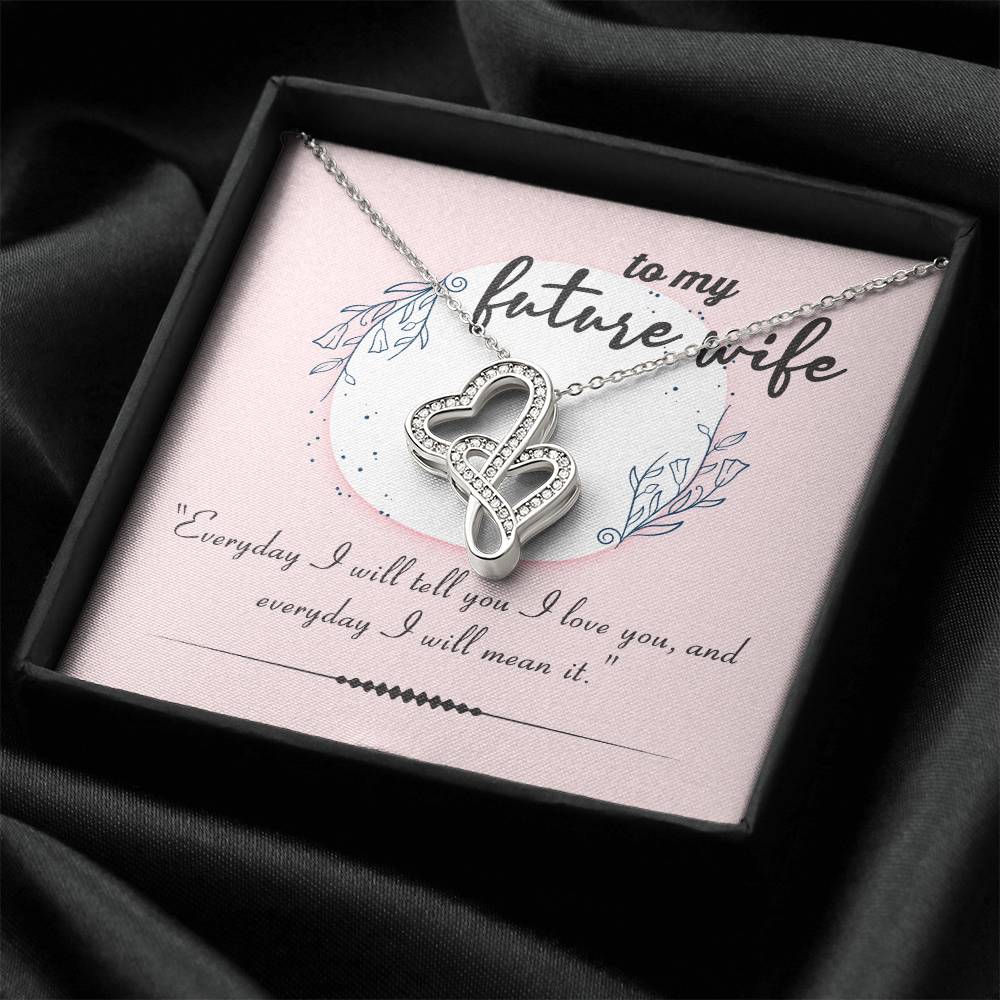 Collection Future Wife - Keep Me In You Heart Double Hearts Necklace