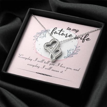 Collection Future Wife - Keep Me In You Heart Double Hearts Necklace