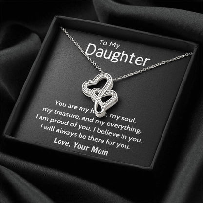 Daughter Gift Necklace Daughter Birthday Gift Gift For Daughter Daughter Jewelry 7 Double Hearts Necklace