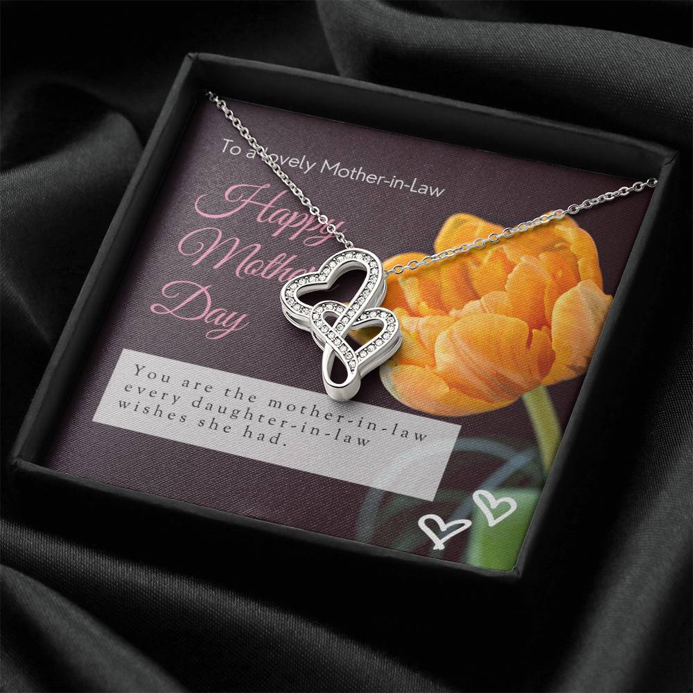 For Mother's Day - Mother's Day Gift Double Hearts Necklace