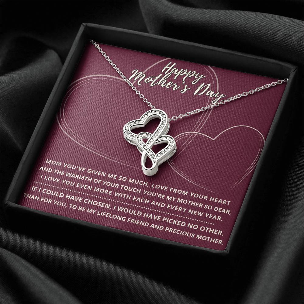-The Best Gift For Mom This Mother's Day! Double Hearts Necklace