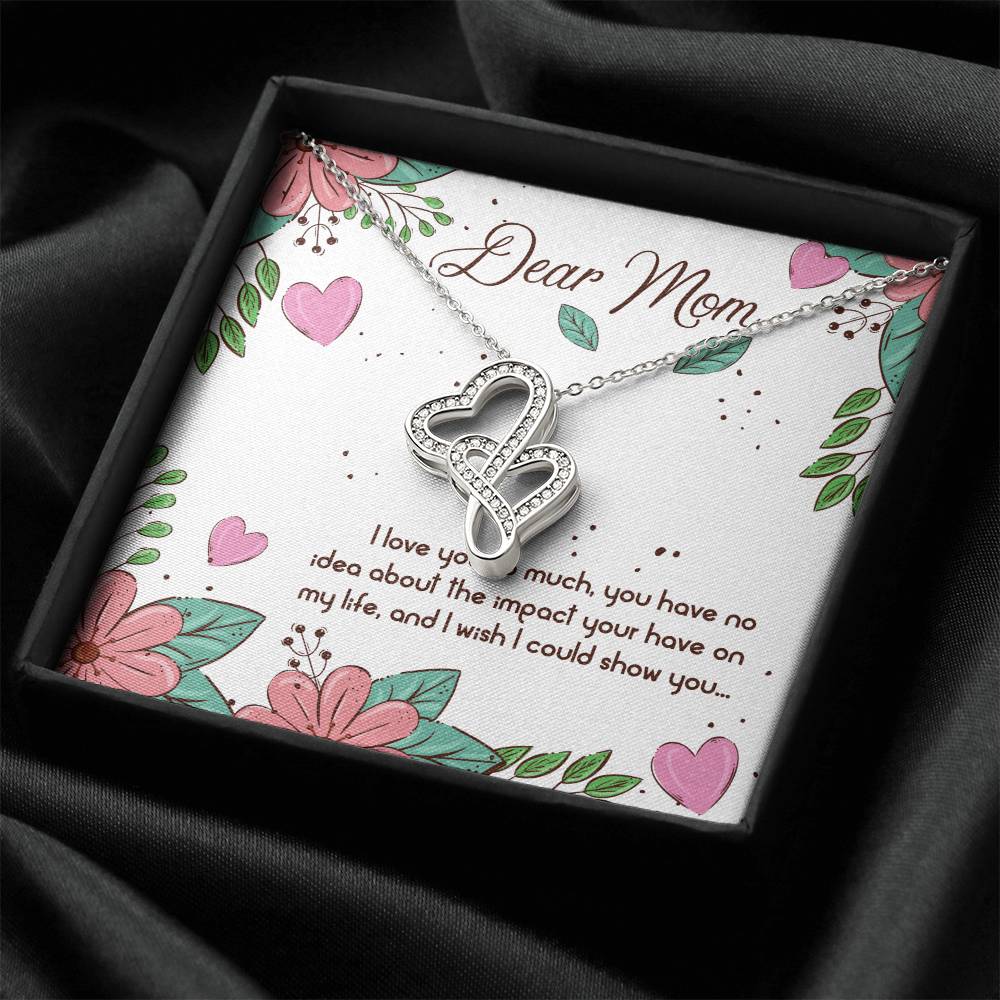 Birthday Gift For Mother Mother Gift Necklace Christmas Gift Meaningful Mother Gift Double Hearts Necklace