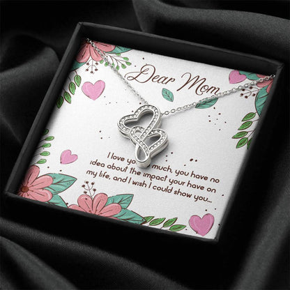 Birthday Gift For Mother Mother Gift Necklace Christmas Gift Meaningful Mother Gift Double Hearts Necklace