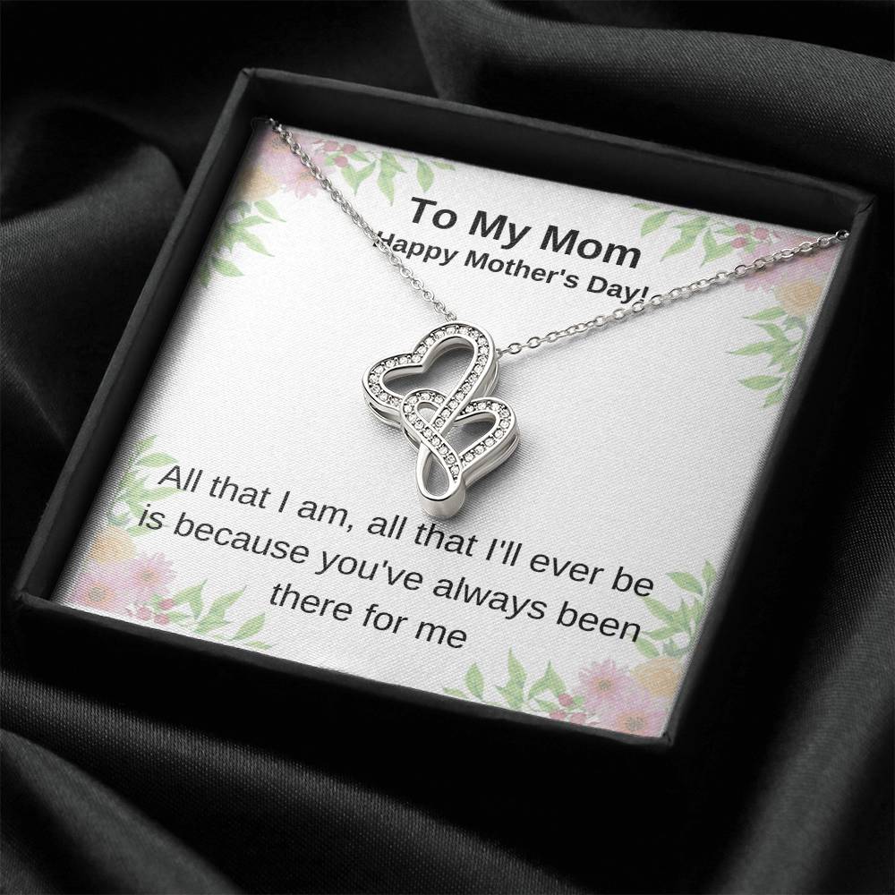 All That I Am - Mother's Day  Double Hearts Necklace